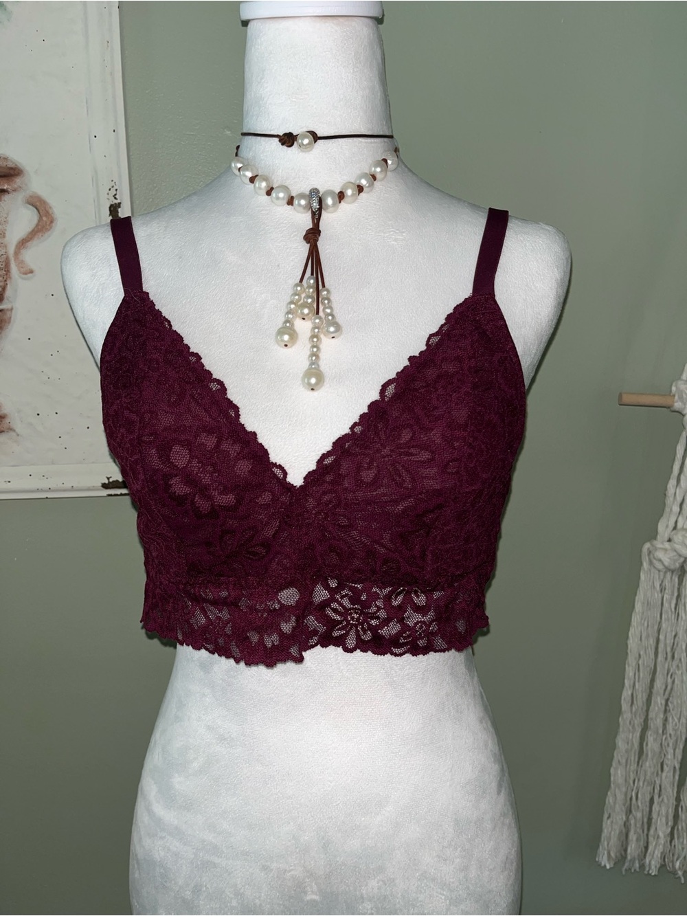 Victoria’s Secret Lace Bralette - Burgundy